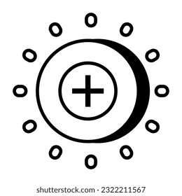 Un diseño de icono del signo de adición