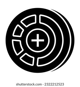 Un diseño de icono del signo de adición