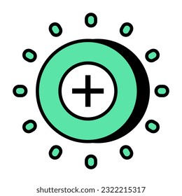 Un diseño de icono del signo de adición