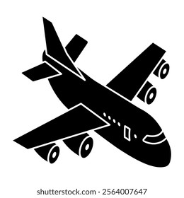An icon design of airplane