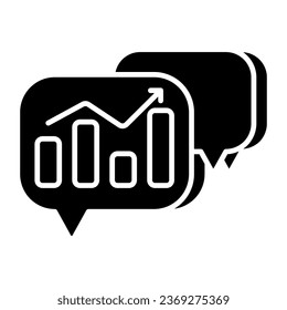 Un diseño de iconos de conversación analítica