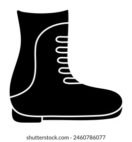 Un diseño de icono de la bota del tobillo

