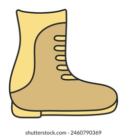 Un diseño de icono de la bota del tobillo

