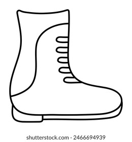 Un diseño de icono de la bota del tobillo

