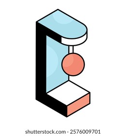 An icon design of arcade punching game