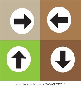 Diseño del icono del símbolo de la flecha en un círculo