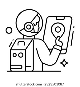 An icon design of astronaut 