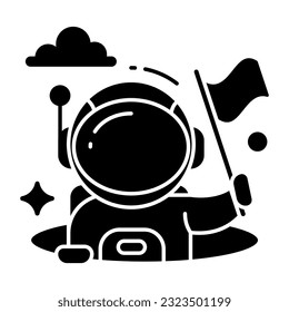 An icon design of astronaut 