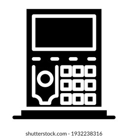 Un diseño de icono de la máquina atm