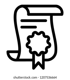 Icon design of award certificate
