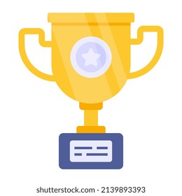 An icon design of award trophy cup 
