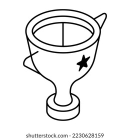      Un diseño de icono de la copa de trofeo de premio 