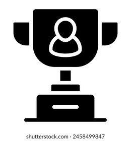      An icon design of award trophy cup 

