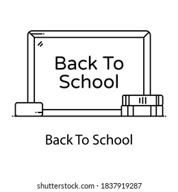 Un diseño de icono para volver a la escuela en estilo de línea 