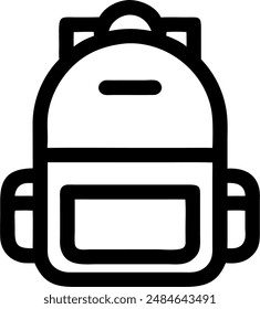 icon design of a backpack 