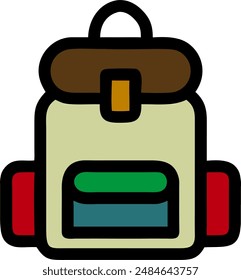 icon design of a backpack 