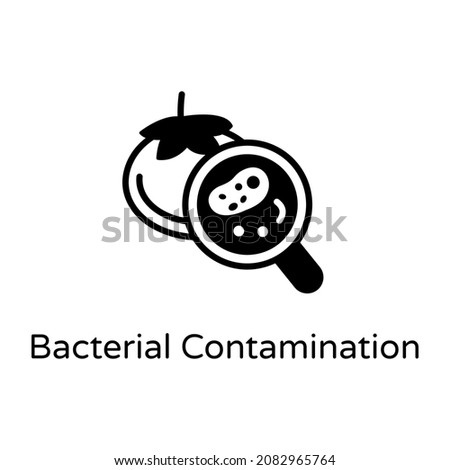 An icon design of bacterial contamination 