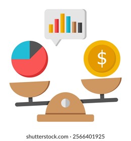 An icon design of balance scale