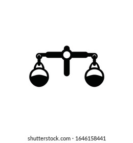 Icon Design of a balance scale as silhouette