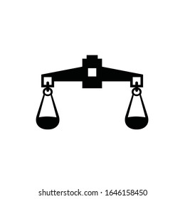 Icon Design of a balance scale as silhouette