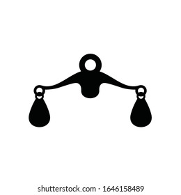 Icon Design of a balance scale as silhouette