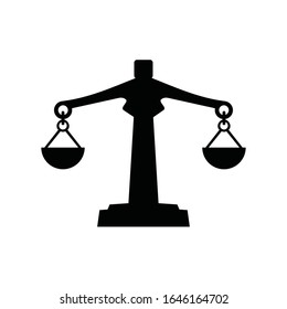 Icon Design of a balance scale as silhouette
