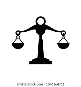 Icon Design of a balance scale as silhouette