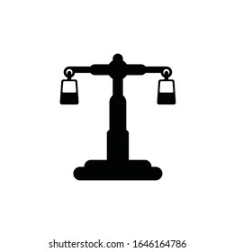 Icon Design of a balance scale as silhouette