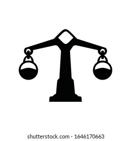 Icon Design of a balance scale as silhouette