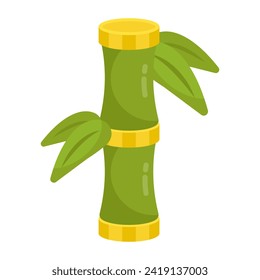 An icon design of bamboo stick

