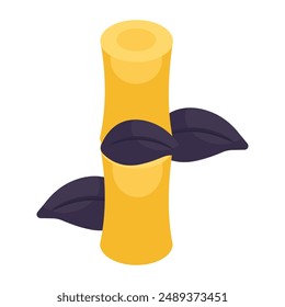 Un diseño de icono de palo de bambú