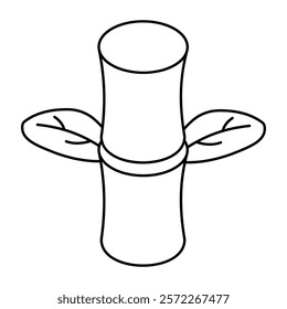 An icon design of bamboo stick