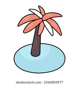 An icon design of beach tree