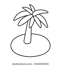 An icon design of beach tree