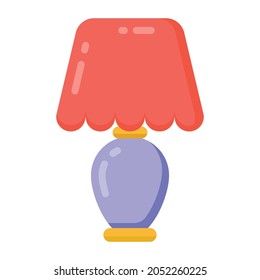 An Icon Design Of Bedside Lamp Icon