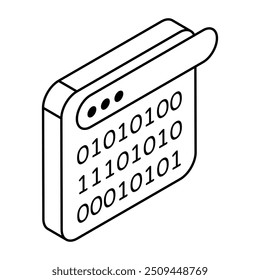 An icon design of binary code 