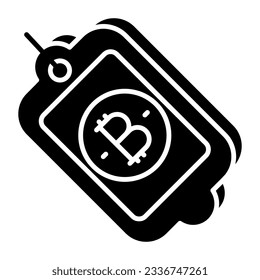 Un diseño de icono de la etiqueta de bitcoin  