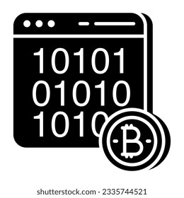 An icon design of bitcoin website 