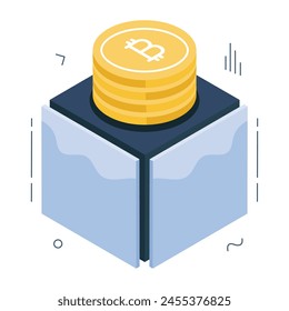 Un diseño de icono de bitcoins

