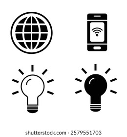Icon design black and white