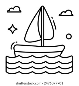 An icon design of boat