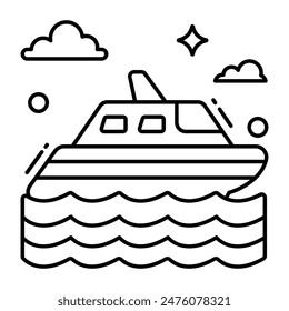 An icon design of boat