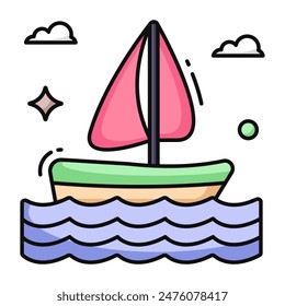 An icon design of boat