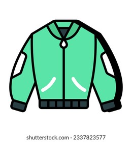 An icon design of bomber jacket