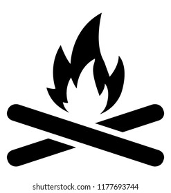 
Icon design of bonfire
