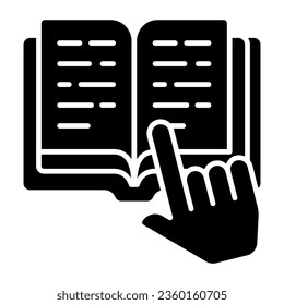 An icon design of book reading