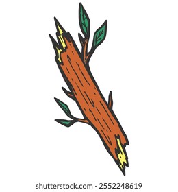 Icon design broken wooden twig vector