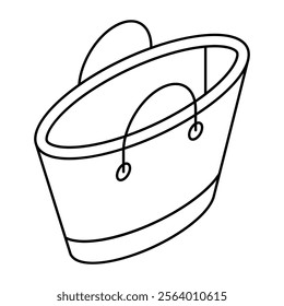 An icon design of bucket