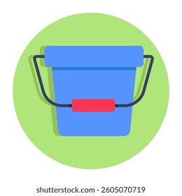 An icon design of bucket