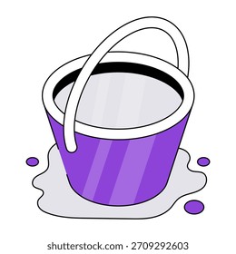 Un diseño de icono de cubo